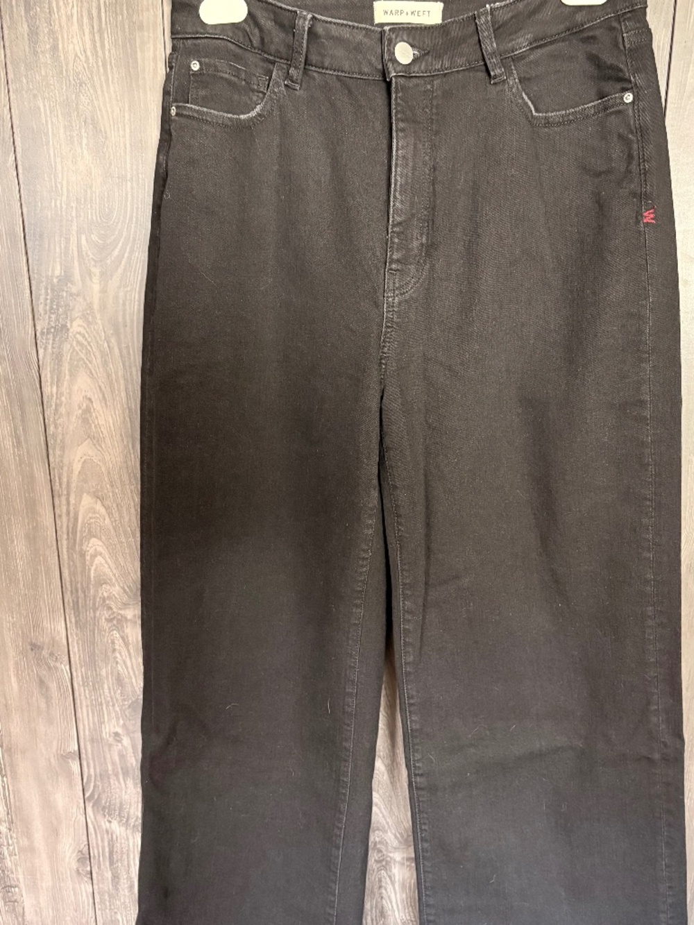 Warp + Weft Women’s Black Jeans Size 31 Straight Leg High Rise